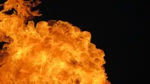 fire with black background