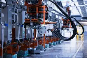 Machines in building for processing