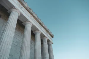 columns on old building