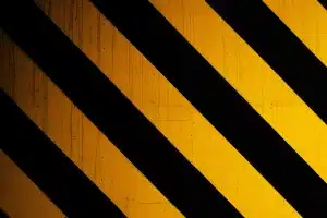black and yellow stripped area