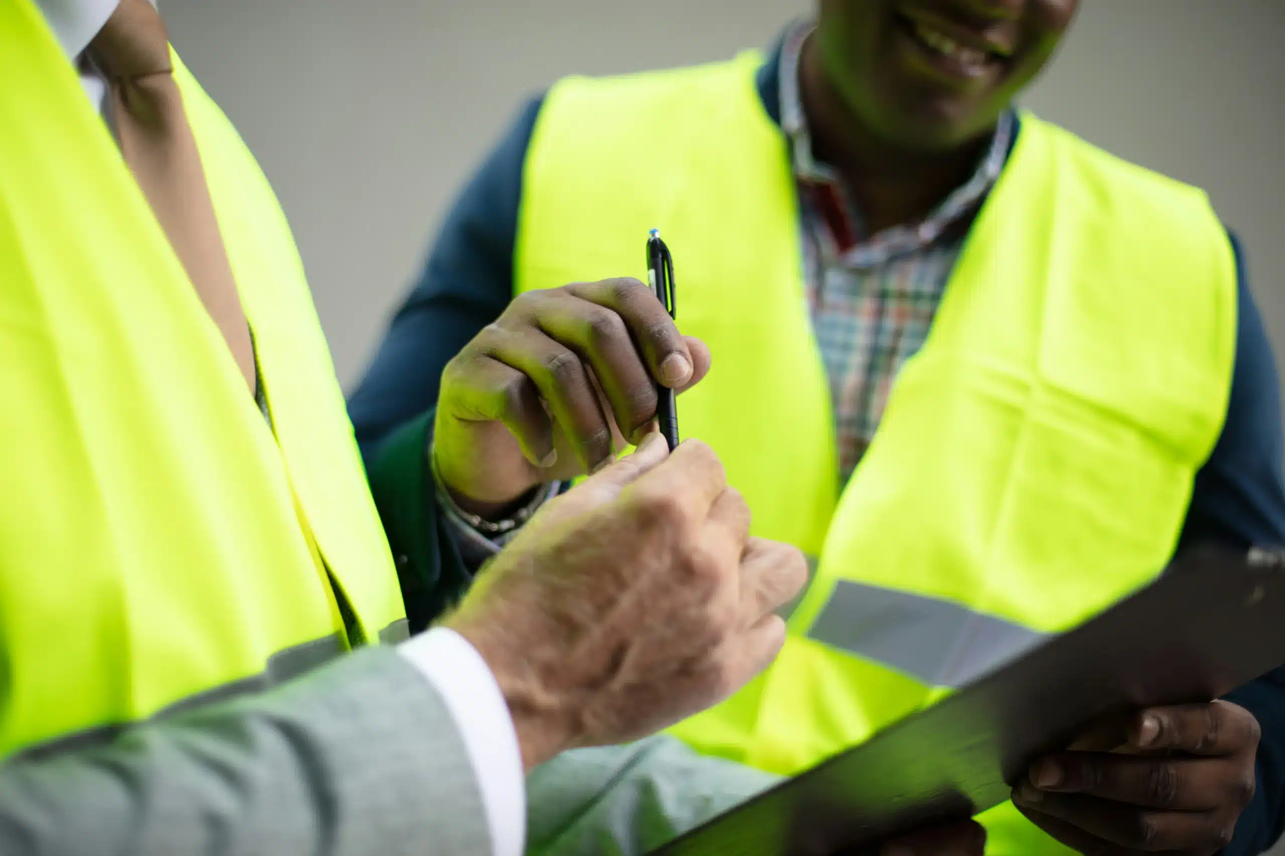 high vis and clip board