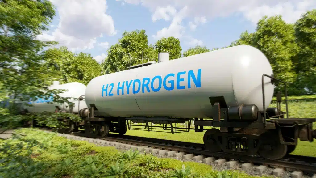 train carrying hydrogen