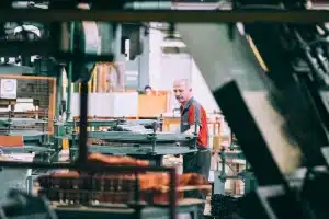 man in manufacturing facility