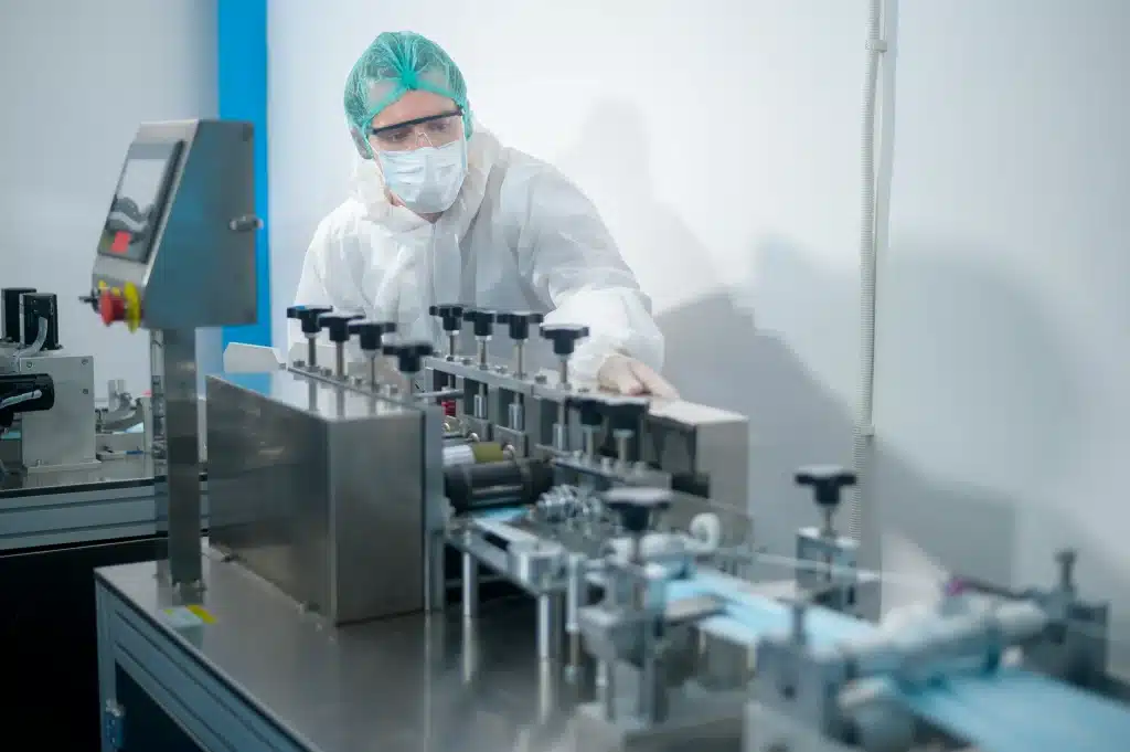 Could your everyday pharmaceutical practices be exposing you to hidden risks? 1 person in laboratory wearing ppe